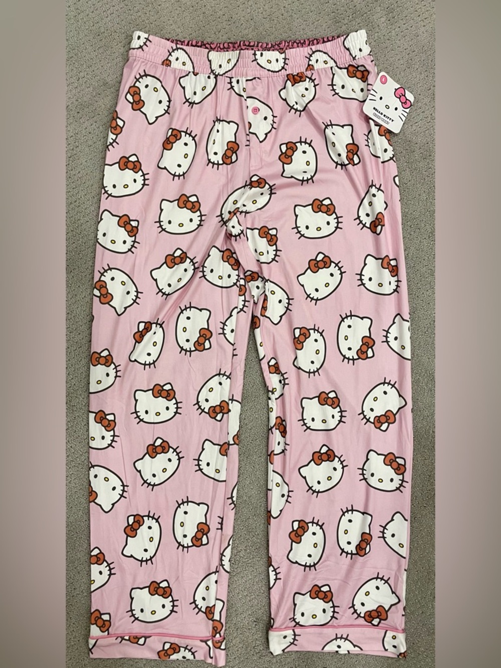 Hello Kitty Pink Pajama Pants NWT Cute Lounge Sleepwear